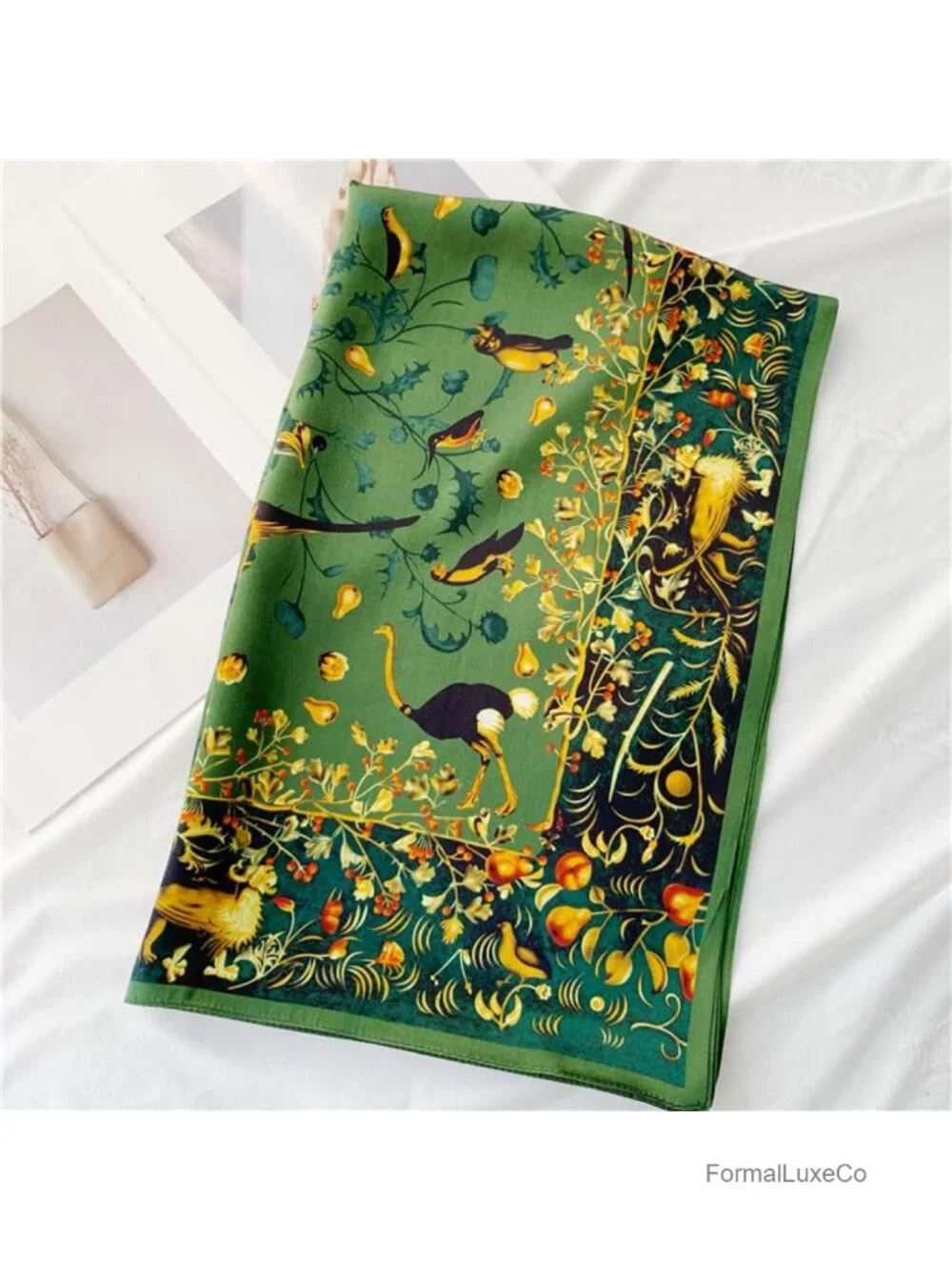 Lightweight Long Floral Scarf Shawl Wrap Satin Evening Pashmina